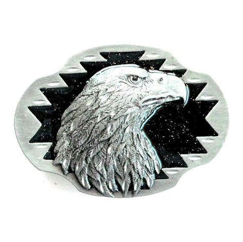 American Eagle Head 3d Siskiyou Pewter Belt Buckle