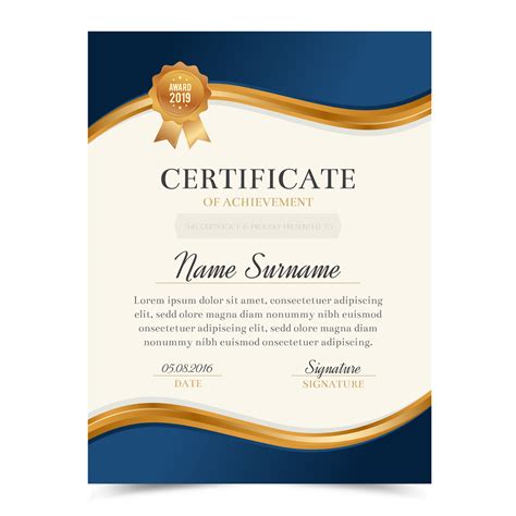 Certificate Template With Luxury And Modern Design Diploma Template