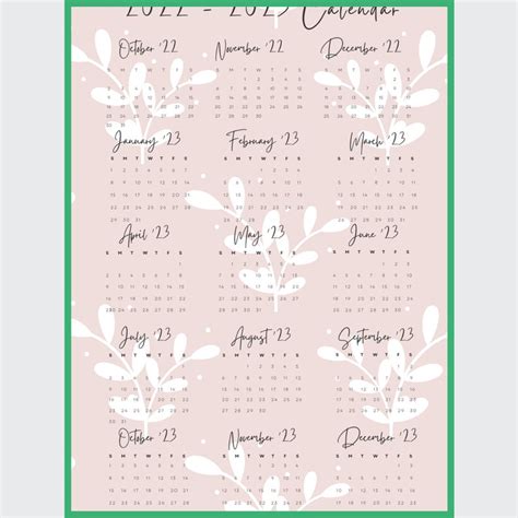 2023 Yearly Calendar Monthly Planner Weekly Planner White Etsy