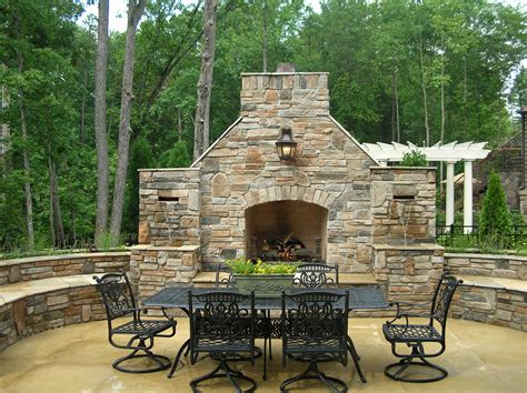 Bar Furniture Outdoor Living Area Fireplace Seating Walls And