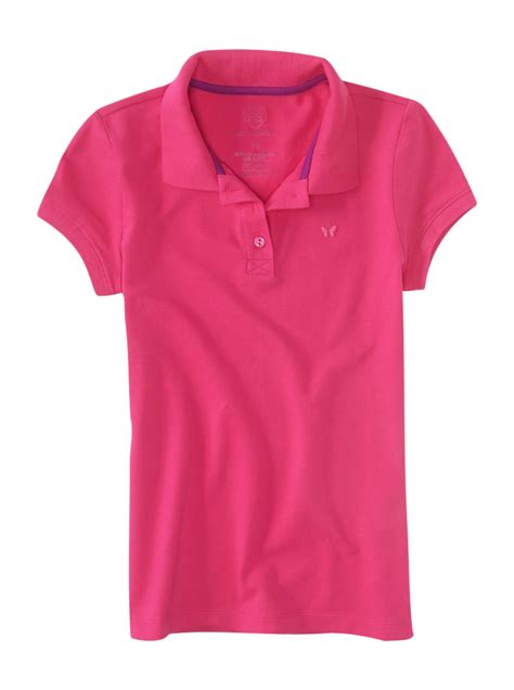 Aeropostale Kids Ps Girls Solid Pique Polo Shirt Ebay