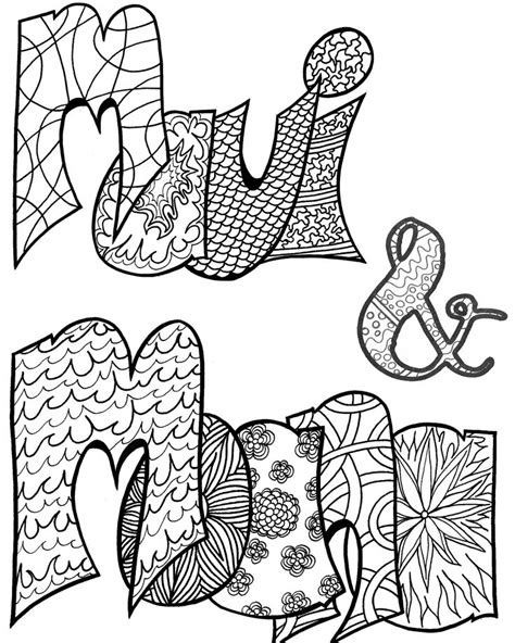 My adult coloring pages include flowers, animals and geometrics. Couples Coloring Page - Maui & Moana | Coloring pages ...
