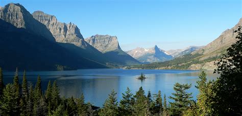 Saint Mary Lake Landscape In Glacier National Park Montana Image