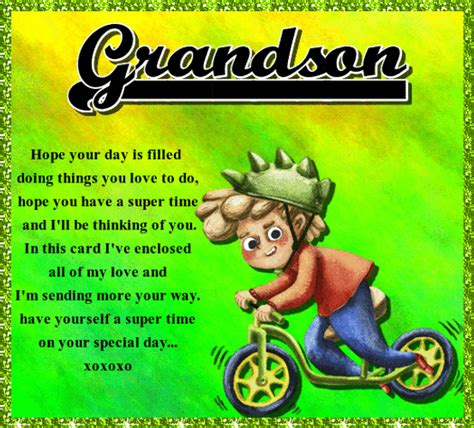 Happy Birthday Grandson Bike Riding Art GIF GIFDB Com