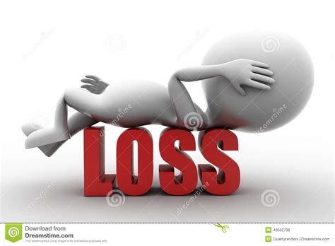 3d Man Loss Stock Illustration Illustration Of Loss 43502738