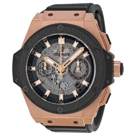 Hublot King Power Unico Black Dial Rose Gold Automatic Mens Watch