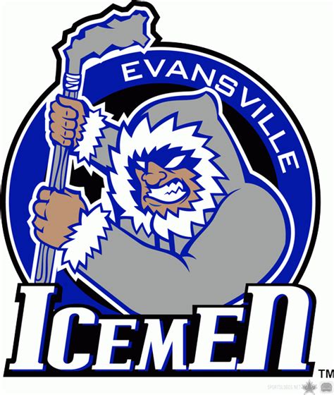 Evansville Icemen Primary Logo All American Hockey