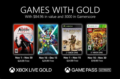 Xbox Games With Gold For November 2020 Pureinfotech