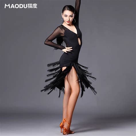 Moda Tango Moderno Sexy Calidad Salón De Baile Latino Ropa Vestido Para Mujer Chica Señora