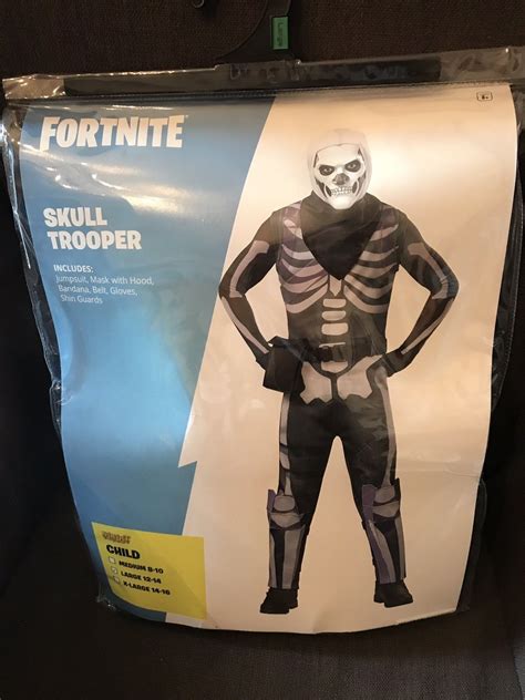 11795 Fortnite Skull Trooper Costume Kids Child Large Spirit