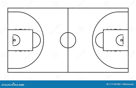 Basketballplatzlinie Vektorhintergrund Entwurfsbasketball Sportfeld