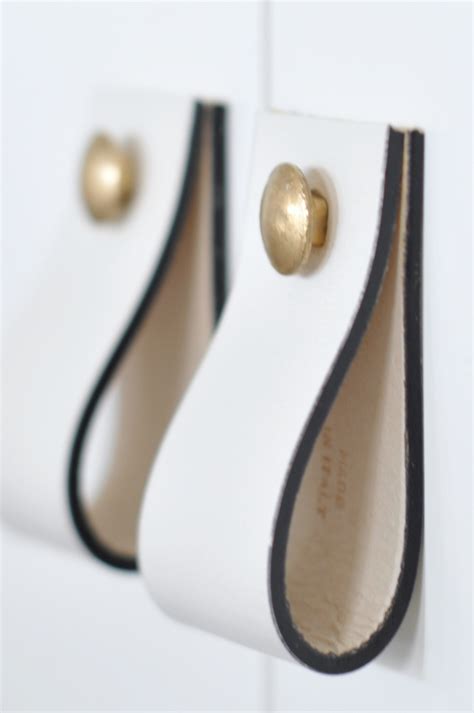 5 out of 5 stars 525 525 reviews 600 bestseller favorite add to more. DIY: Easy White Leather and Brass Cabinet Pulls - House ...