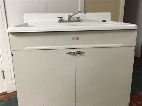 Find great deals on ebay for kitchen sink cabinet. Vintage Double Basin Porcelain Over Cast Iron Sink With ...