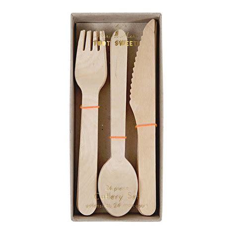 Wooden Cutlery Set | Party Cutlery | Natural Cutlery Set | Children's Party | Cactus Party ...