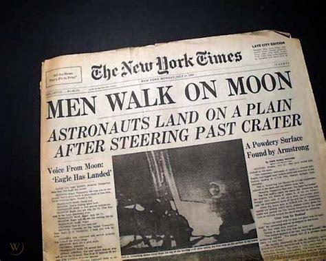 Apollo 11 Neil Armstrong Moon Landing 1969 Ny Newspaper 73709408