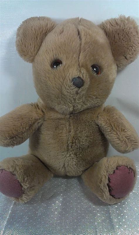 Vintage 1981 Gund Soft Brown Teddy Bear Stuffed Animal Plush Big Ears