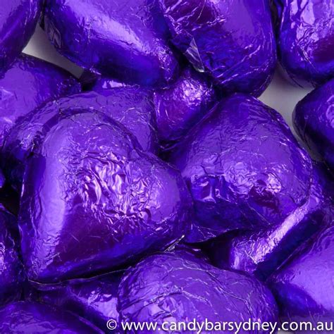 Purple Belgian Chocolate Hearts 500g 5kg Candy Bar Sydney