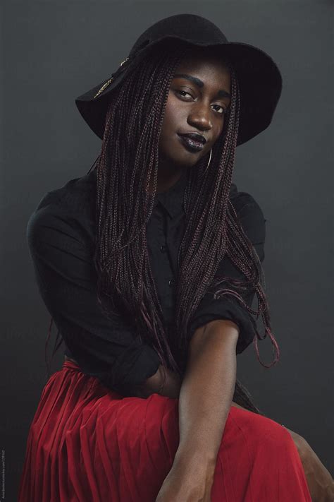 A Portrait Of A Young Black Woman By A Model Photographer