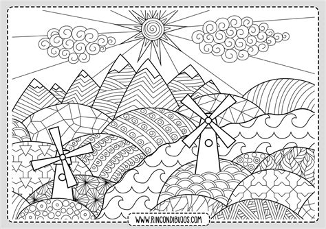 Dibujos de Paisajes para Colorear | Paisajes bonitos para pintar