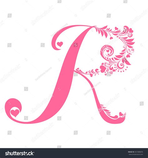 Find the perfect letter r stock photos and editorial news pictures from getty images. Letter R Isolated On White Romantic Stock Vector (Royalty ...