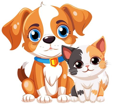 Vectores E Ilustraciones De Perros Gatos Animados Para Descargar Gratis