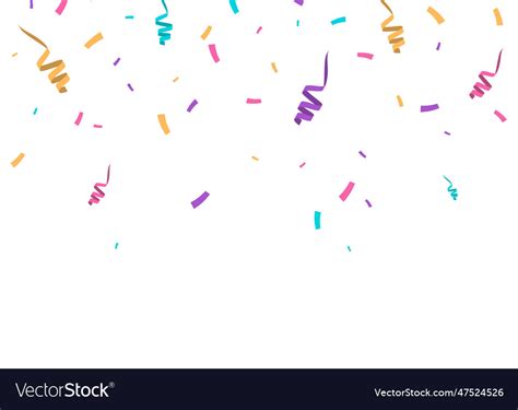 Party Background Colorful Confetti Isolated Vector Image