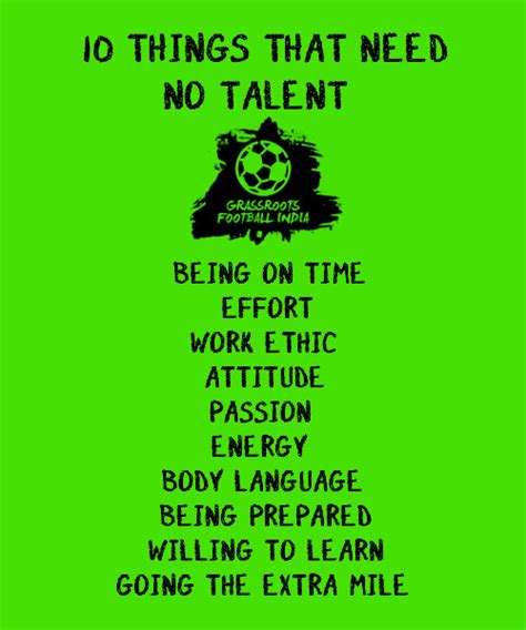 10 Things That Need No Talent Grassroots Football India
