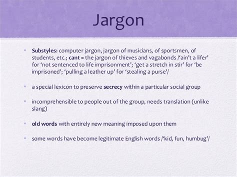 Jargon In Literature 6 Examples Format Pdf