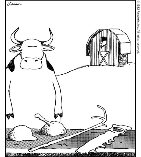 Far Side Cartoons Far Side Comics Funny Cartoons Funny Memes Cow