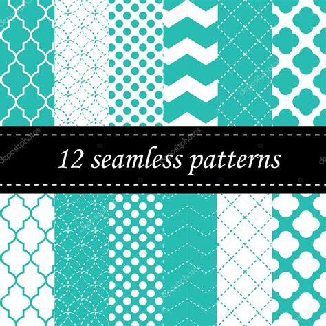 Twelve Seamless Geometric Patterns — Stock Vector © Sjhuls 41515379