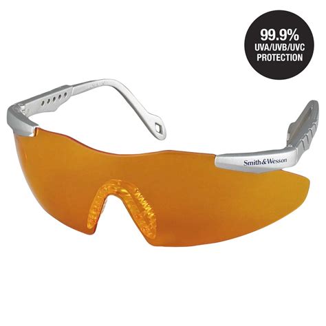 smith and wesson® safety glasses 19829 magnum 3g safety eyewear orange lenses with platinum