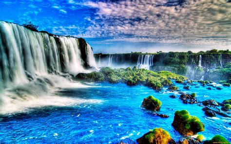 Hd Wallpaper Iguazu Falls Iguazu River On The Border Of The Argentine