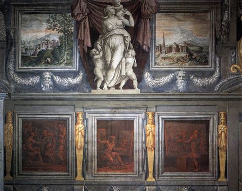 Interior View Vasari 1542 1548 Fresco Casa Del Vasari Arezzo