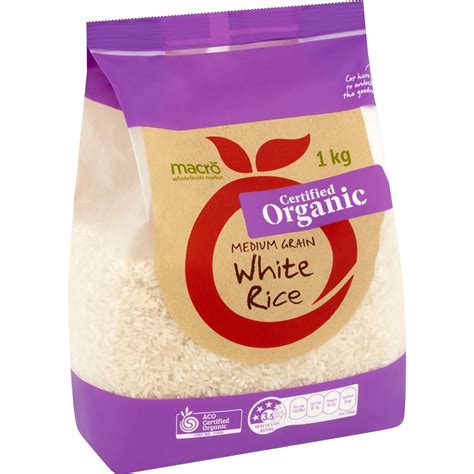 Macro Organic White Rice Medium Grain 1kg Woolworths