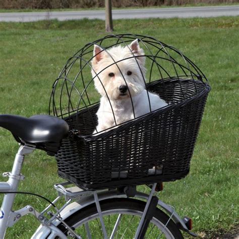 Bike Basket Wicker Bicycle Rear Mounted Rack Dog Pet Wire Mesh Carrier