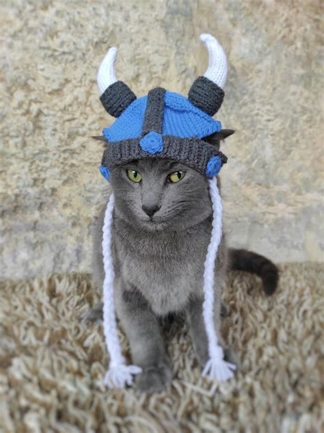 Viking Hat For Cat Pet Costume Viking Helmet For Cat Viking Etsy