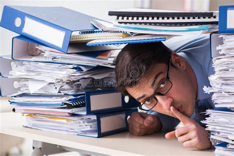 The Extremely Busy Businessman Working In Office Stock Photo Image Of