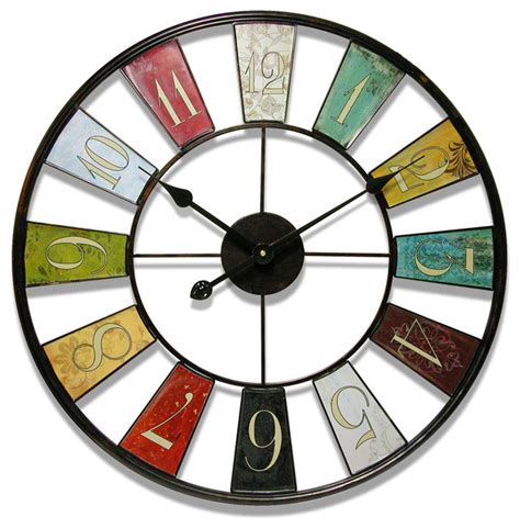 This quality wall clock was designed for many of us who are never on time! Kaleidoscope Clock - Eclectic - Wall Clocks - by Infinity ...