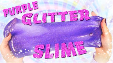 Diy Purple Glitter Slime Fluffy Sparkling Slime Recipe Youtube