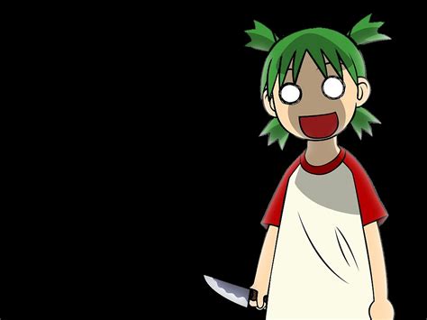 Green Hair Open Mouth 4chan Yotsubato Anime Girls Anime Simple