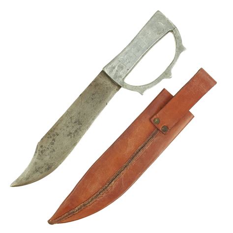 Original Us Wwii Theatre Made Custom Knuckle Knife With Scabbard Nam