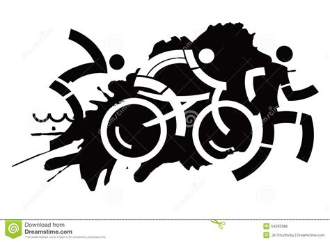 3 triathlon vectors & graphics to download triathlon 3. Triathlon grunge motive stock vector. Illustration of ...