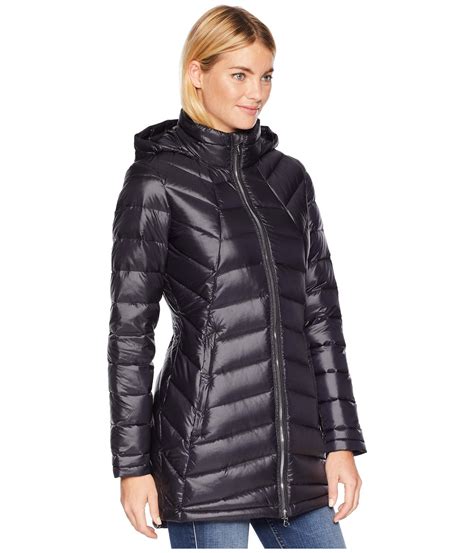 Spyder Synthetic Syrround Long Down Jacket Blackblack Coat Lyst