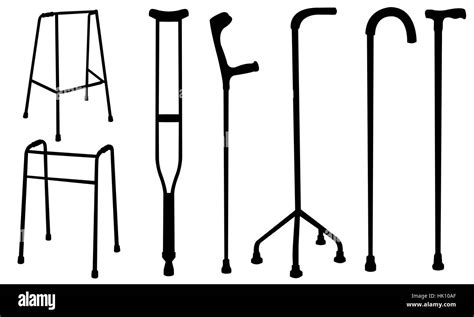 Crutches For Mobility Assistance Black And White Stock Photos And Images