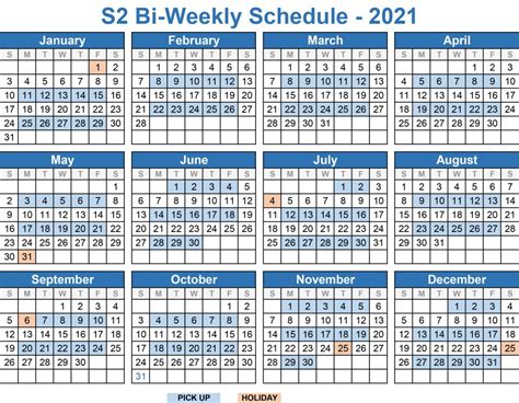Service Schedules 2021 S2 Roll Offs