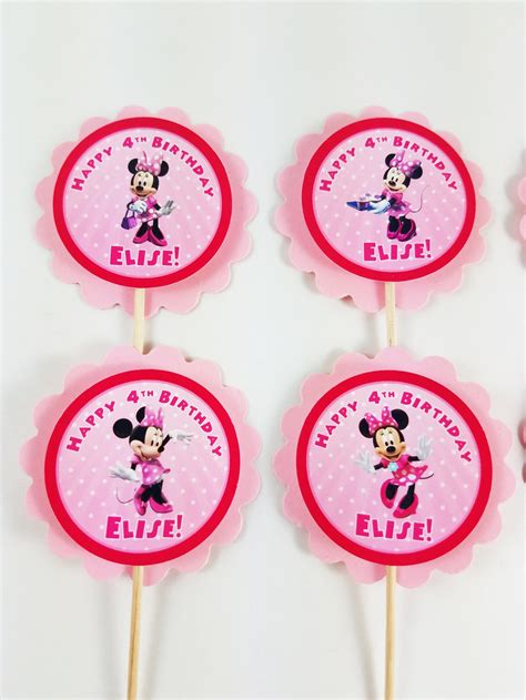 Personalized Pink Minnie Mouse 2 Scallop Birthday Etsy