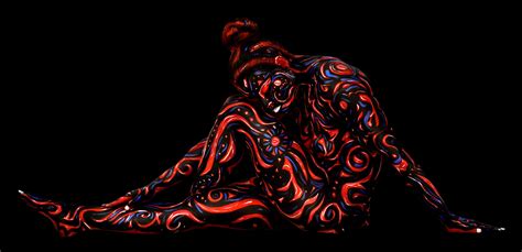 Bodypaintings By Trina Merry Red Black And Blue Abstract Body Art Painting Blue Abstract