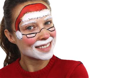 Christmas Santa Face Paint Tutorial Snazaroo Youtube