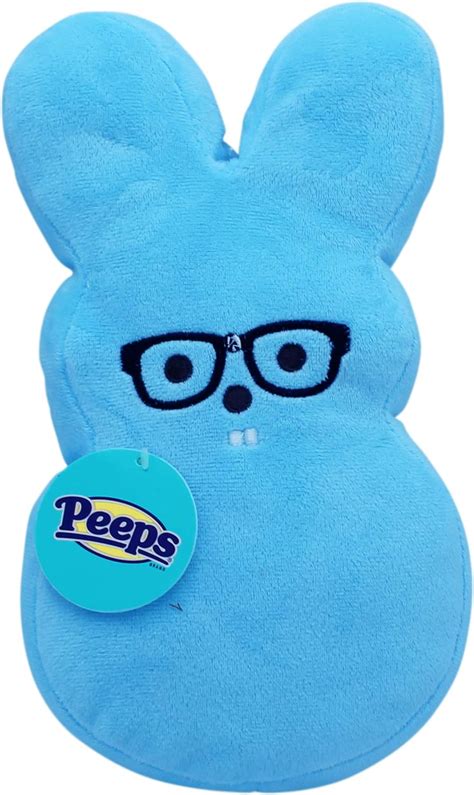 Peeps Plush Bunny Toy For Dogs Blue Nerd