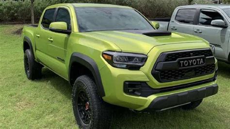 Lime Vs Lime Exclusive Look At 2022 Tacoma Electric Lime Metallic And